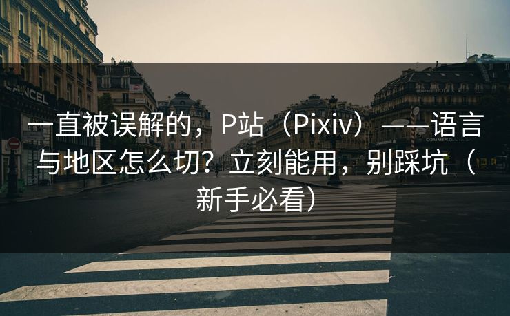 一直被误解的，P站（Pixiv）——语言与地区怎么切？立刻能用，别踩坑（新手必看）