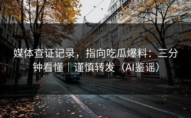 媒体查证记录，指向吃瓜爆料：三分钟看懂｜谨慎转发（AI鉴谣）