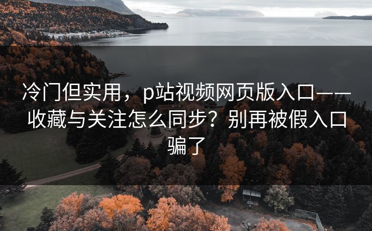 冷门但实用，p站视频网页版入口——收藏与关注怎么同步？别再被假入口骗了