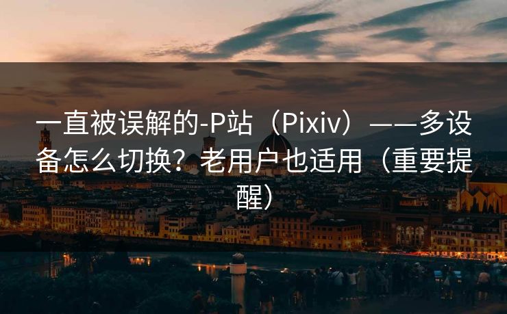 一直被误解的-P站（Pixiv）——多设备怎么切换？老用户也适用（重要提醒）