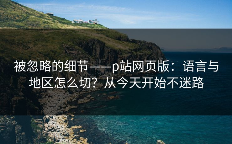被忽略的细节——p站网页版：语言与地区怎么切？从今天开始不迷路