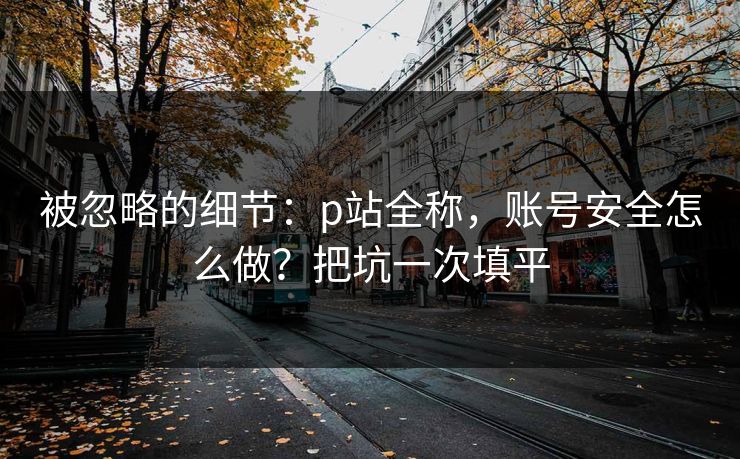 被忽略的细节：p站全称，账号安全怎么做？把坑一次填平