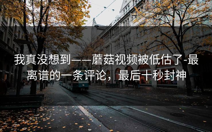 我真没想到——蘑菇视频被低估了-最离谱的一条评论，最后十秒封神