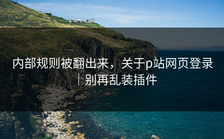 内部规则被翻出来，关于p站网页登录｜别再乱装插件