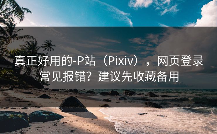 真正好用的-P站（Pixiv），网页登录常见报错？建议先收藏备用