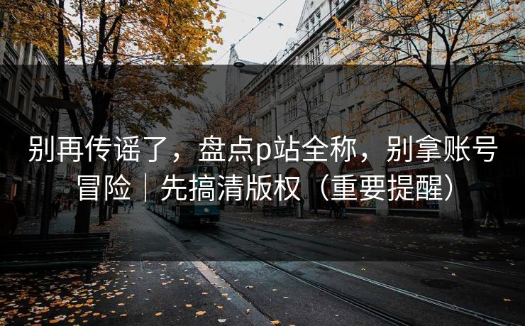 别再传谣了，盘点p站全称，别拿账号冒险｜先搞清版权（重要提醒）